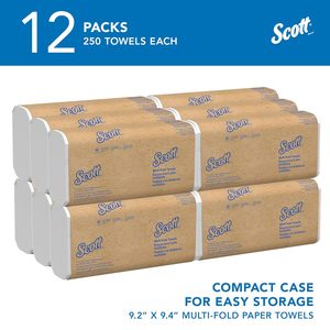 Scott Professional Multifold <b>Paper</b> Towels, Bulk, 12 x 250 Sheets (03650) - Product Image 2