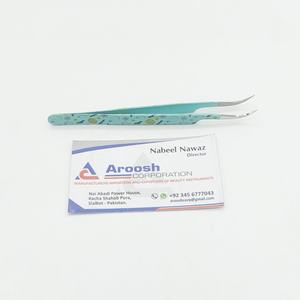 Pince à épiler en papier de type courbe en J vente en gros pince à épiler d'extension de cils en acier inoxydable de haute qualité Logos personnalisés durables - Product Image 4