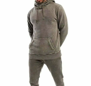 Survêtement de haute qualité, coupe ajustée, délavé à l'acide, respirant, streetwear, logo imprimé personnalisé, saison hivernale, séchage rapide, 100% - Product Image 6