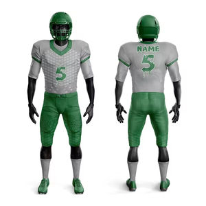 Pantalon en jersey à manches courtes en polyester à séchage rapide pour hommes ensembles d'uniformes de football américain en gros avec taille d'équipe et options de taille - Product Image 4