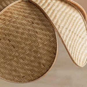 Exquisite Flower Shape <b>Rattan</b> <b>Wall</b> Lamp Handcrafted Natural Wicker Decorative <b>Wall</b> <b>Lighting</b> For Bedroom Living Room Essentials - Product Image 3