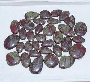 AAA + cabujón de jaspe de sangre de dragón Natural de alta calidad, piedra preciosa de cuarzo suelta de tamaño de forma mixta para la fabricación de joyas - Product Image 3