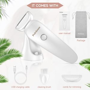 Depiladora Eléctrica Inalámbrica 2 en 1 para Mujer, Recargable, Uso en Seco y Húmedo, para Piernas, Axilas, Vello Púbico y Recorte de Bikini - Product Image 1