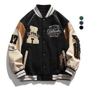 Veste tendance personnalisée pour hommes style Hong Manteau d'étudiant en PU Shuai en toile de qualité supérieure avec col montant - Product Image 4