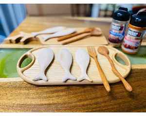 Decoración de pared de peces de madera hecha a mano, adorno de peces de madera hecho de madera natural para exhibición en el hogar o regalo de recuerdo - Product Image 6