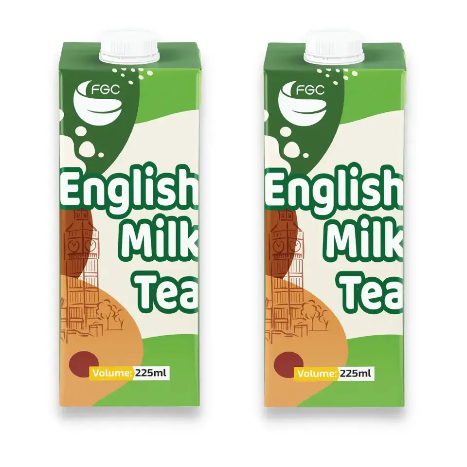 Içecekler içecekler süt ve çay güçlü aroması yüksek kaliteli rahat OEM çay içecek 0.3kg ağırlık İngilizce süt çay kağıdı karton kutu