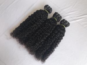 Vente en gros 20 ''Extensions de cheveux indiens vierges Remy frisés crépus bouclés qualité supérieure donneur unique double trame machine du vendeur - Product Image 2