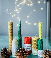 Kit de fabricación de velas DIY al por mayor, láminas de cera de abejas en forma de panal, ecológicas, no tóxicas, color oliva, velas navideñas para niños y bodas