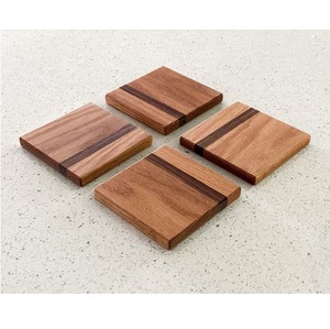 Amazing Design Walnut <b>Wooden</b> Coasters With Holder <b>Tea</b> & Coffee Serving Mat & Pads for Hotels Restaurant & Office Use - Product Image 5