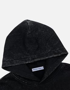 เสื้อสวมหัวมีฮู้ดสำหรับผู้ชายผ้าซักได้ปรับแต่งได้พร้อมแผ่นปักและทรงโอเวอร์ไซส์ - Product Image 3