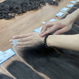 Extensiones de cabello humano liso natural de alta calidad, cierre de doble estiramiento, proveedor de cabello vietnamita crudo en stock - Product Image 5