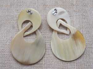 Luxury Eco-Friendly Modern Horn Dangle Earrings Polished Handmade Artisan Jewelry <b>Gift</b> <b>for</b> <b>Her</b> - Product Image 2