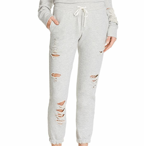 Pantalones Deportivos Casuales para Hombre, Estilo Desgastado, de Algodón y Felpa, Pierna Recta, Cierre con Cordón, Peso Medio, Transpirables para Invierno - Product Image 3