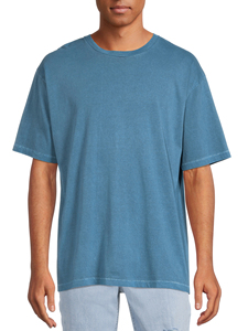 Venta al por mayor 260gsm hombres Vintage Heavy Mock Neck camiseta recortada Box Fit con Boxy Oversize Drop Shoulder camiseta en blanco - Product Image 5