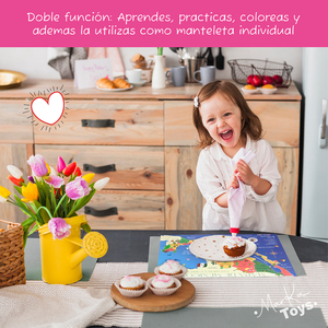 Mappa del Messico educativo tovaglietta per bambini e ragazzi, tovaglietta bianca - Product Image 4