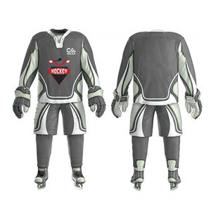 Uniforme de hockey pour hommes, vêtements de sport pour adultes à séchage rapide, uniforme de hockey sur glace OEM en polyester - Product Image 6