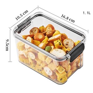 CASAMAX WL Contenant hermétique rectangulaire. 680ml Rangement de cuisine. Conteneur en acrylique anti-fuite de 10,5 x 17 cm. - Product Image 2