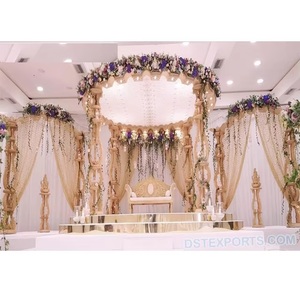 ผลงานชิ้นเอกทำจากไม้ Mandap สำหรับงานแต่งงานของชาวอินเดียลายไม้ที่สวยงามพิธีแต่งงานของฮินดู - Product Image 1