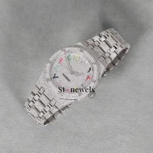 GIA/IGI Certified Diamond Iced Out Luxury VVS Moissanite Tourbillon Watch Montres mécaniques en acier inoxydable diamantées pour femmes - Product Image 3