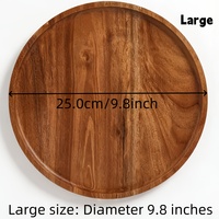 Großer geteilter Holz-Flachschreibtisch aus Teakholz, Sushi- und Speiseplatte, Bambus-Holztablett für die Küche, Geschenke