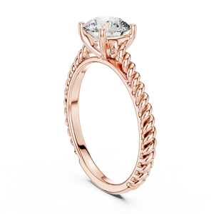 แหวนเพชรโอบกอดผู้หญิงสีโรสโกลด์18K แหวนครบรอบการถักเปีย seraphina - Product Image 1