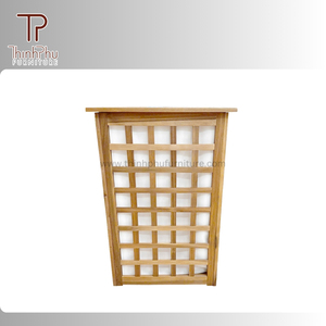 ตะกร้าซักผ้าไม้อะคาเซียสำหรับลานวิลล่าห้องน้ำสวนกลางแจ้งดีไซน์ร่วมสมัย - Product Image 1