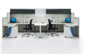 Cubículo de estación de trabajo para 6 personas, muebles de oficina de tamaño estándar con flexibilidad para uso en talleres - Product Image 3