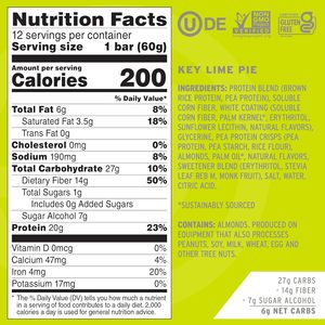 No Cow Vegan Protein <b>Bars</b>, Upgraded Key Lime Pie Pack of 12 - Product Image 2