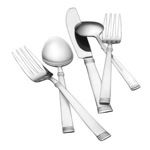Ensemble de 4 poignées de conception de noeud de couverts en acier inoxydable fini argenté parfait pour la cuisine de table à manger à usage quotidien - Product Image 6