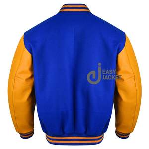 Chaqueta universitaria unisex con logotipo personalizado, chaquetas para hombre, chaqueta universitaria de béisbol vintage con parche bordado de chenilla americana para hombre - Product Image 2