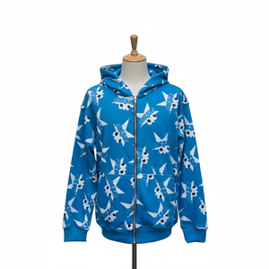 Sweat à capuche zippé intégral en polaire 100% coton pour homme et femme, imprimé numérique, unisexe, services ODM, respirant et à prix avantageux - Product Image 1