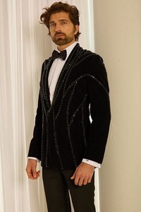Manteau en cachemire à col montant et perles pour l'hiver, veste matelassée zippée épaisse coupe-vent tendance pour femmes européennes et américaines - Product Image 4
