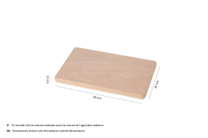 Planche à découper rectangulaire en bois pour cicchetti (finger food) 30x20x1,5 - Product Image 4