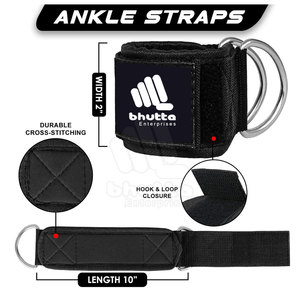 Sangles de cheville en nylon personnalisées pour hommes - Entraînement fitness antidérapant réglable portable de haute qualité confortable - Product Image 5