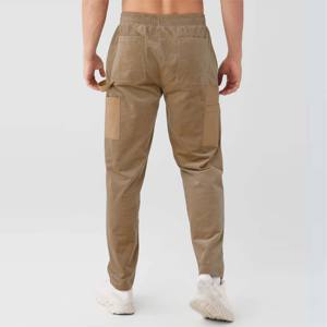 men's <b>pants</b> washed Men Corduroy <b>Cargo</b> <b>Pants</b> with Elastic Waistband and Multiple Pockets Relaxed Fit Casual Trousers OEM Service - Product Image 2