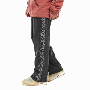 กางเกงวอร์มทรงหลวมลาย Paisley สำหรับผู้ชายกางเกงลำลองแนวสตรีทแฟชั่นฤดูใบไม้ผลิมีสไตล์ - Product Image 5