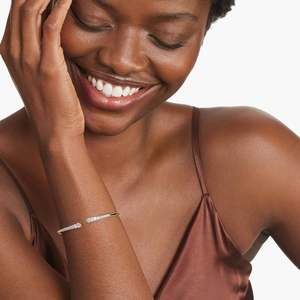 Diamond <b>Fashion</b> <b>Cuff</b> <b>Bracelet</b> in Solid Gold with Multiple Metal Tones - Product Image 4