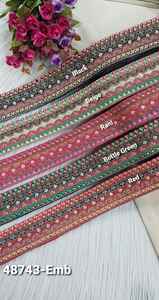 Robes de mariée de luxe avec bordure en dentelle voilée brodée, bordure scintillante personnalisée, accessoire de vêtement de haute qualité en gros - Product Image 5