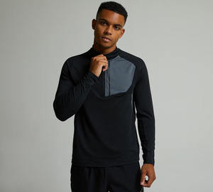 Ensemble de survêtements de jogging décontractés deux pièces respirants de la meilleure qualité pour hommes Collection hiver Nouveau style solide imprimé de logo personnalisé - Product Image 4