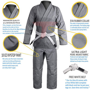 Conjuntos de BJJ de algodón de alta calidad para adultos y jóvenes de talla grande Nuevo diseño Precio razonable Venta en línea Ropa de artes marciales - Product Image 2