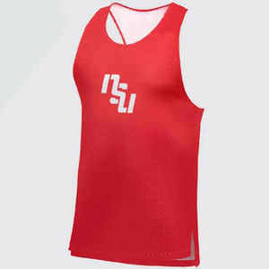 เสื้อวิ่งมาราธอนแบบไม่มีแขนสั่งทำขายส่ง พิมพ์ลายแบบซับลิเมชั่น แห้งเร็ว ใส่ได้ทั้งชายและหญิง สำหรับฝึกซ้อม ทรงเข้ารูป สีตัดกัน - Product Image 3