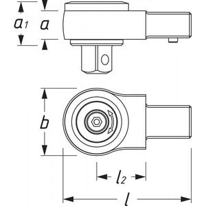 Clé à cliquet pneumatique réversible Hazet à 72 dents fines avec insert carré et 5 angles de rotation - Product Image 2