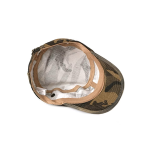 Unisex Camouflage Style <b>Flat</b> <b>Cap</b> Cotton Polyester Canvas 5-Panel Outdoor Casual Hat Spring <b>Summer</b> Fitted 56-58CM - Product Image 4