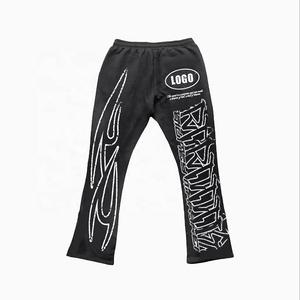 NUEVOS trajes de sudor lavados con ácido personalizados 100% algodón French Terry Chándal de gran tamaño Heavyweights Hombres Flare Pantalones de chándal y conjunto con capucha - Product Image 6