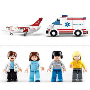 For Lego Mdicale <b>Ambulance</b> Arienne En Plastique Jouet Pour Enfants - Product Image 2