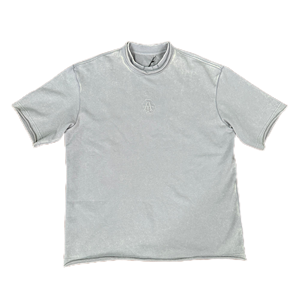 Diseño estampado manga corta hombres 2025 nuevo verano puro algodón suelto blanco nacional <span class=keywords><strong>Ti</strong></span> De Heavy Camiseta de manga corta - Product Image 4