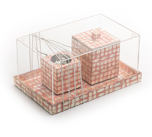 Safety Acrylic <b>Lid</b> Mother of Pearl Resin Design Home <b>Decor</b> Incense <b>Box</b> Tray Set Luxury Homemade Stylish Dinnerware Food Tray - Product Image 4