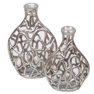 Vase à fleurs en métal de qualité supérieure gravé à la main pour les mariages Vases en aluminium décoratifs intérieurs et extérieurs Vase créatif - Product Image 6