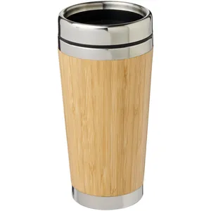 Gobelet en acier inoxydable Bambus de 450 ml, gadgets durables - Product Image 1