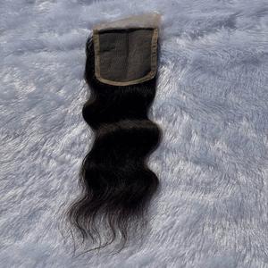 Cheveux humains naturels 4x4 fermeture de dentelle pour dentelle suisse pas d'enchevêtrement pas de perte de noir naturel 16 pouces - Product Image 3